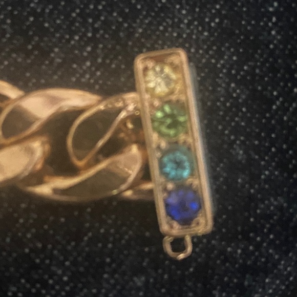 NWT Betsey Johnson Love Link Peace Mushroom Chain Magnetic Clasp Gold Tone - Picture 5 of 9